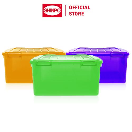 [EZM.6500258] SHINPO Kotak Penyimpanan Kontainer Plastik 33 L Organizer Storage Innov Container Box Lock Klip Pengunci SPO-SIP-138