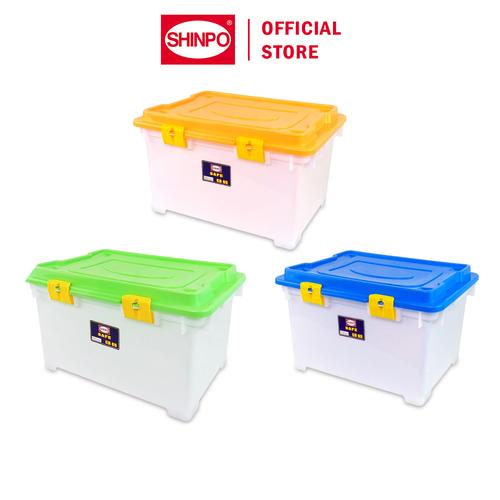 [EZM.6500262] SHINPO Kontainer Plastik Dengan Roda Safe Container Box Kotak Penyimpanan SPO-SIP-144-CB-65