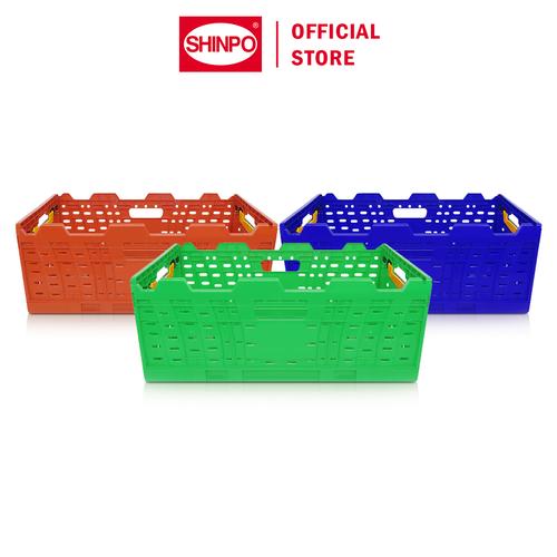 [EZM.6500264] SHINPO Keranjang Penyimpanan Plastik 60 x 40 CM Keranjang Lipat Fortis Folding Basket SPO-SIP-147