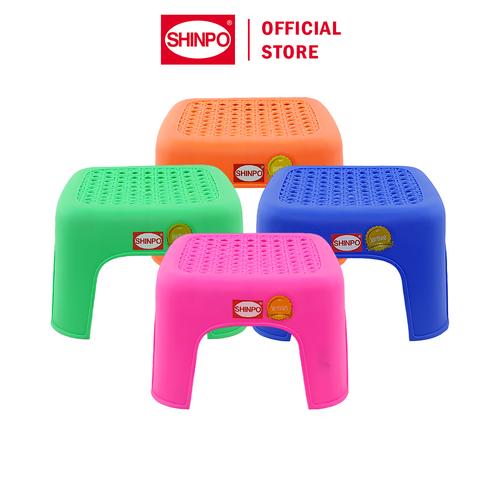 [EZM.6500267] SHINPO Bangku Plastik Kecil 21 x 21 CM Bangku Segi Blando Squat Bench Bangku Jongkok SPO-SIP-168 Varian Warna Furniture Furniture Kursi
