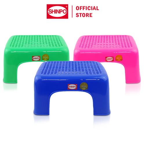 [EZM.6500269] SHINPO Bangku Plastik Sedang 27 x 20 CM Bangku Segi Mundo Squat Bench Bangku Jongkok SPO-SIP-178 Varian Warna furniture kursi