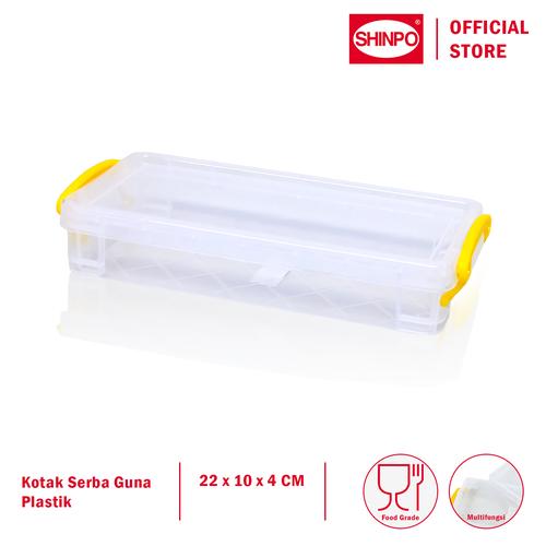 [EZM.6500271] SHINPO Kotak Serbaguna Plastik Tempat Penyimpanan Masker Pencil Case Pensil / ATK Kawaii Multipurpose Case Box SPO-SIP-204 Clear