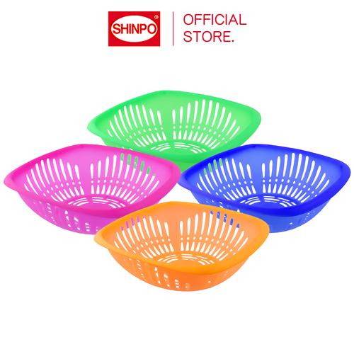 [EZM.6500279] SHINPO Keranjang Plastik Besar Persegi 30 X 30 CM Bakul Segi Blossom Multipurpose Basket Wadah Serbaguna SPO-SIP-221 Varian Warna buah penyimpanan