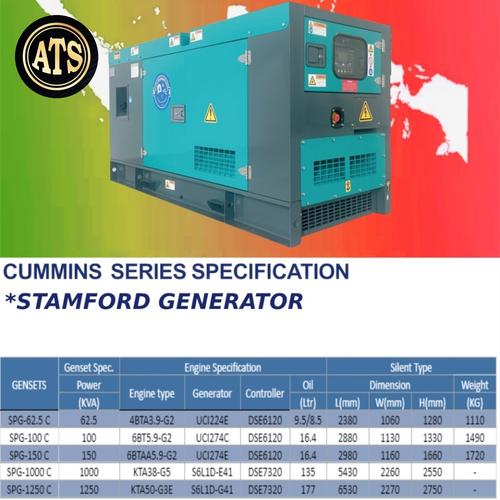 [EZM.1390132] Genset Silent Cummins 1000 kva Stamford Original Certificate Heavy Duty