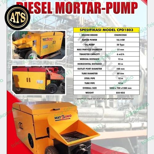 [EZM.1390214] Diesel Mortar Pump heavy duty / Pompa Transfer Adukan Semen Diesel