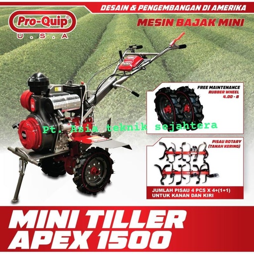 [EZM.1390225] Mesin bajak sawah cultivator tiller traktor diesel apex1500