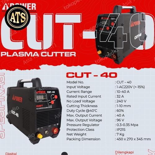 [EZM.1390304] MESIN LAS PLASMA CUT AIPOWER CUT 40 CUTTING PLASMA HEAVY DUTY