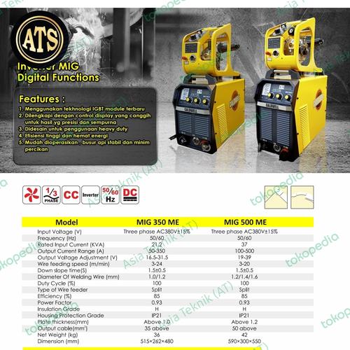 [EZM.1390312] Mesin Las Caldwell 500 Ampere Inverter MIG Welding Machine MIG 500 ME