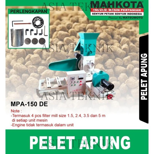 [EZM.1390514] Mesin Cetak Pelet Apung / Pembuat Pakan Pelet Ikan MAHKOTA MPA-150 DE