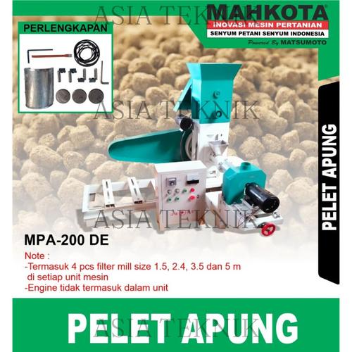 [EZM.1390515] Mesin Pembuat Pakan Pelet Apung / Mesin Pelet Ternak MAHKOTA MPA-200DE