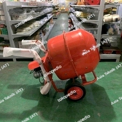 [EZM.1390701] MIXER MOLEN DORONG MESIN PENGADUK SEMEN CONCRETE PORTABLE 240 LITER