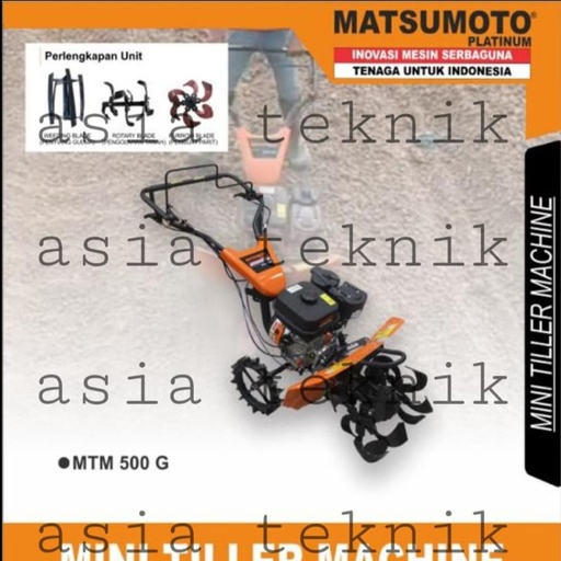 [EZM.1390776] Traktor Sawah Paret Bedengan Tiller Matsumoto MTM 500 G + Bensin 7.5HP