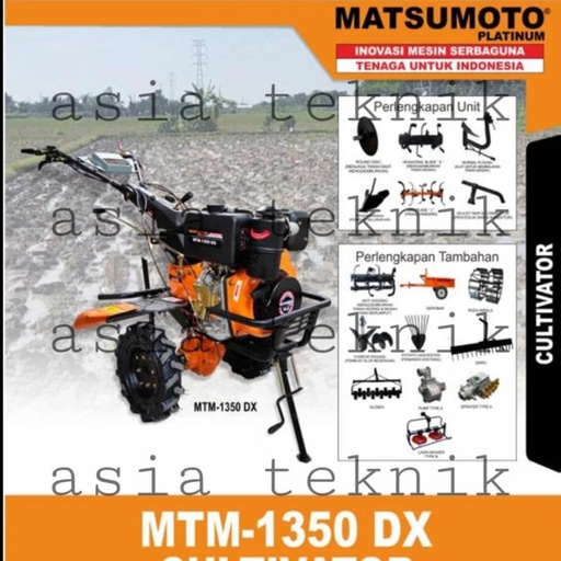 [EZM.1390778] Traktor Sawah Tiller Matsumoto MTM 1350 DX lengkap Mesin Solar 10 HP