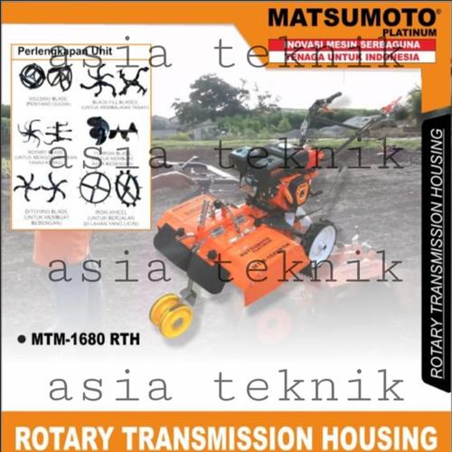 [EZM.1390780] Cultivator Serbaguna Matsumoto MTM-1680 RTH Komplit Aksesoris