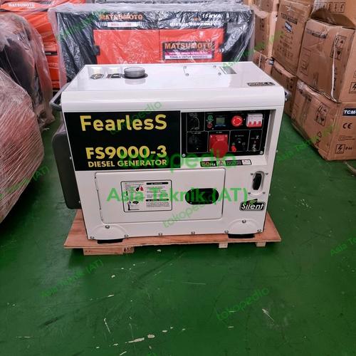 [EZM.1390799] Genset Silent Diesel 5000 watt maks 5500 watt 3 phase FearlesS FS9000