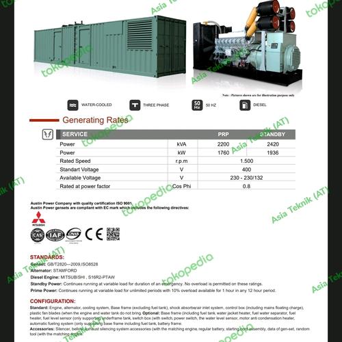 [EZM.1390860] Genset silent Mitsubishi 746 kva - 2420 kva