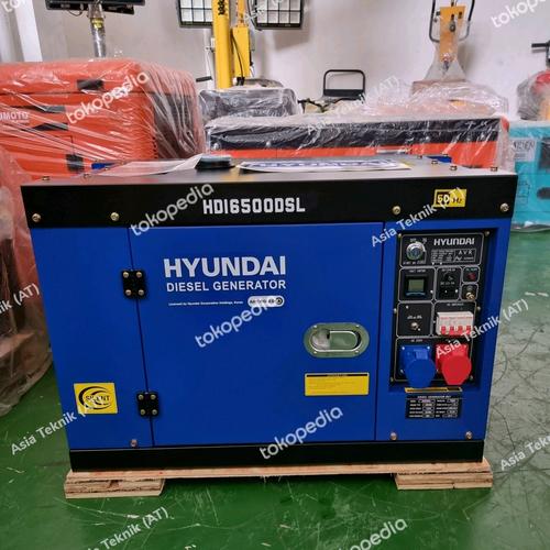 [EZM.1390988] Genset silent diesel 5000 watt 3 phase Hyundai HDI6500 Original Dual Voltage