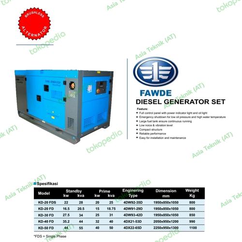 [EZM.1390998] Genset silent 20 kva Fawde single phase