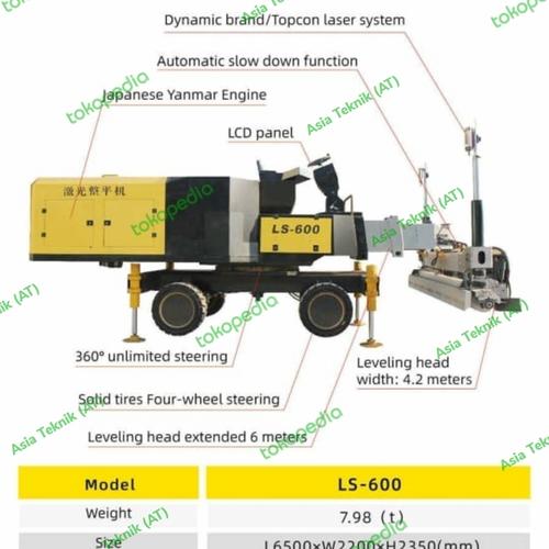 [EZM.1391212] Laser screed ..kebar screet 4.2 meter telescopic 6 meter engine yanmar