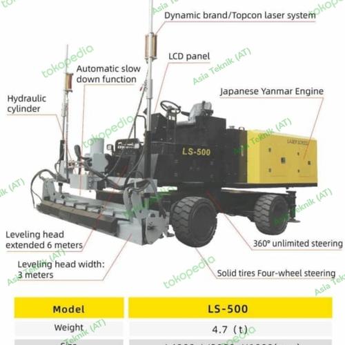 [EZM.1391213] Laser screed..kebar screet 3 meter telescopic 6 meter yanmar engine
