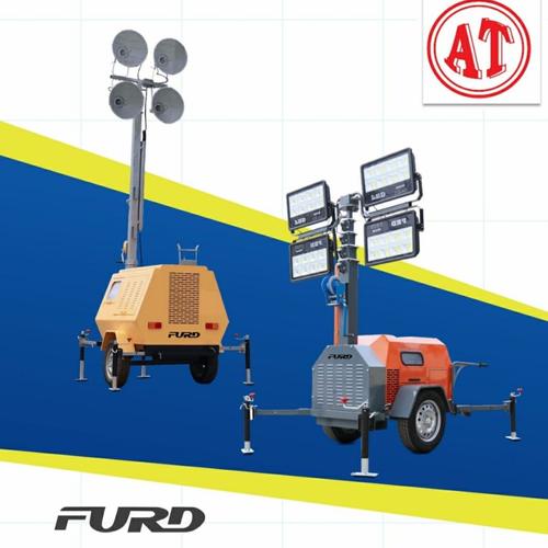[EZM.1391429] mobile tower light 4 x 400 watt LED trailer 7 meter heavy duty