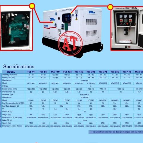 [EZM.1391539] Genset silent cummins Tenka seri TCS heavy duty