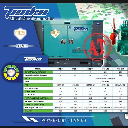 [EZM.1391540] Genset silent cummins Tenka seri MCS