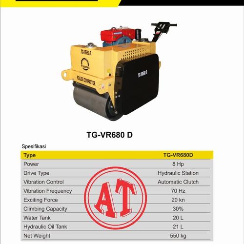 [EZM.1391543] Mesin double roller Tigon 2 ton diesel Stater TG-VR680D