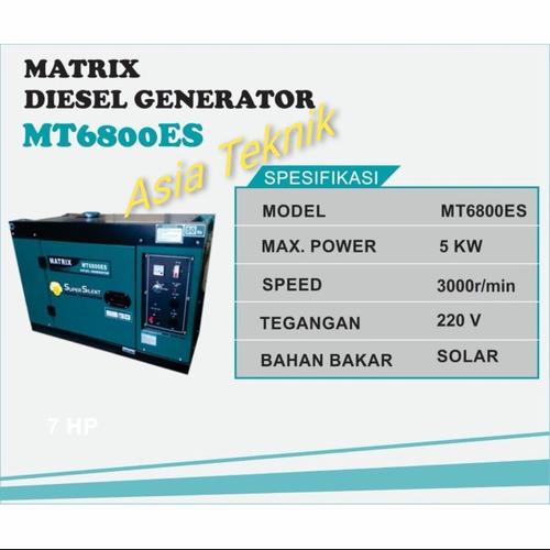 [EZM.1391579] genset diesel 5000 watt silent Matrix MT6800ES