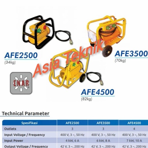 [EZM.1391614] vibrator electric 3 phase Enar AFE4500 full electric 4 selang