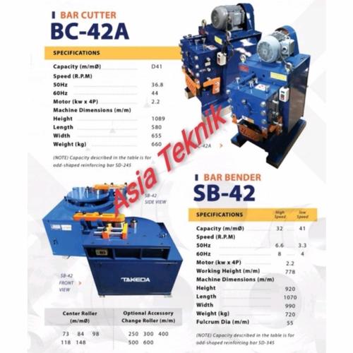 [EZM.1391617] Set Bar Bender Takeda Steel Bar Cutter Toyo