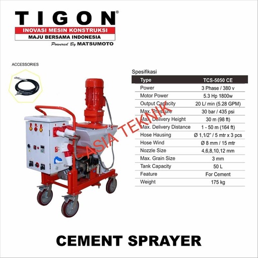 [EZM.1391655] mesin plester tembok Tigon TCS5050.. cement sprayer