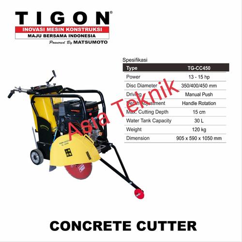 [EZM.1391689] Mesin potong aspal beton 16 inch. concrete cutter 16 inch Tigon