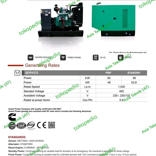 [EZM.1391830] genset silent cummins 60 kva