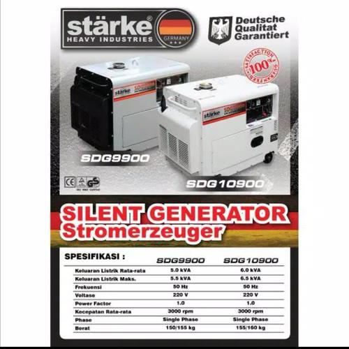 [EZM.1391904] genset silent 8 kva 6500 watt starke SDG10900