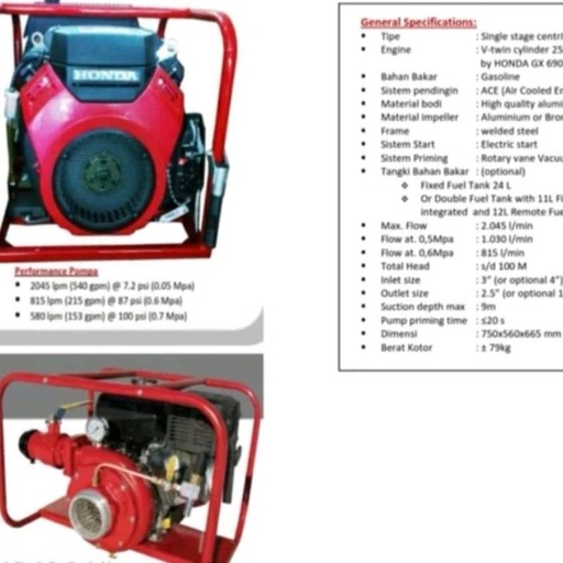 [EZM.1392128] pompa pemadam honda 25 hp