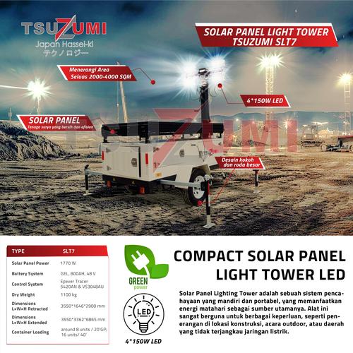 [EZM.1400045] Light Tower Solar Panel Tsuzumi SLT 7 / Panel Surya Light