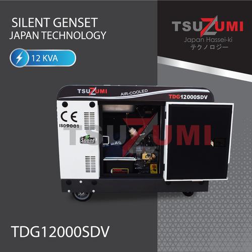 [EZM.1400056] Genset Silent Dual Voltage Maksimal 12KVA Tsuzumi TDG 12000 SDV