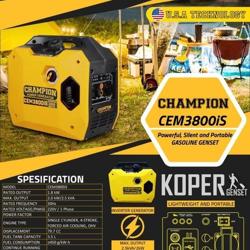 [EZM.1400136] Genset Silent Champion CEM 3800 iS / Genset Inverter 2000 watt