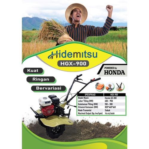 [EZM.1400140] Traktor Bajak Sawah Hidemitsu HGX 900 Japan Technology