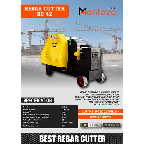 [EZM.1400148] Montoya Bar Cutting Electric Mesin Pemotong Besi Ulir BC 42