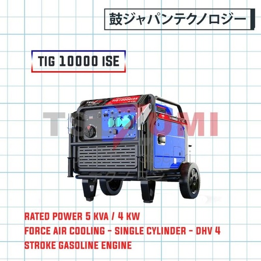 [EZM.1400170] Genset Silent Inverter TIG 10000iSE Tsuzumi 10 kva 8 kw 1 phase