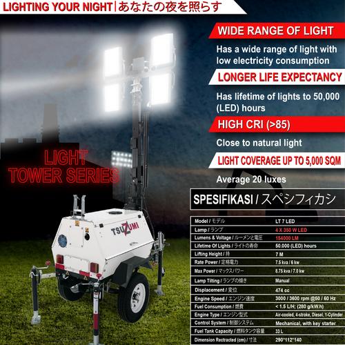 [EZM.1400172] Lighting tower 7 meter Tsuzumi LT 7 LED Japan technology