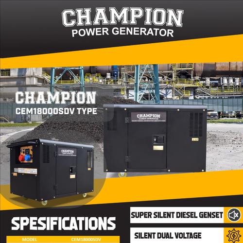 [EZM.1400176] Genset 16.5 KVA Champion CEM 18000 USA Technology