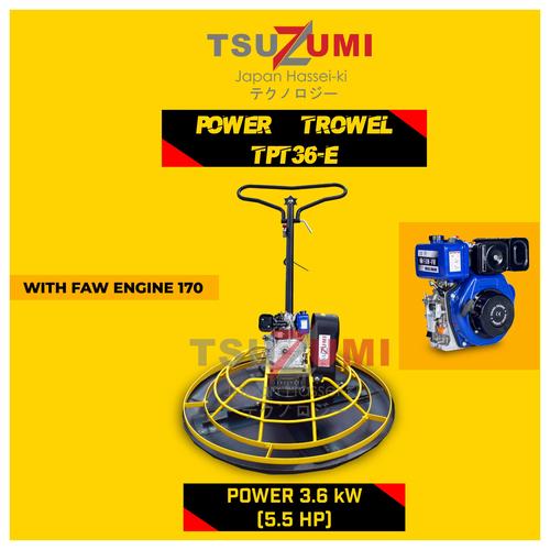 [EZM.1400192] Mesin Perata Cor an Semen / Mesin Power trowel Tsuzumi TPT36- E Engine Solar