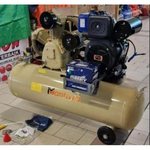 [EZM.1400226] Compressor Udara 15 Hp Pk High pressure + Engine Diesel FAW1105FES