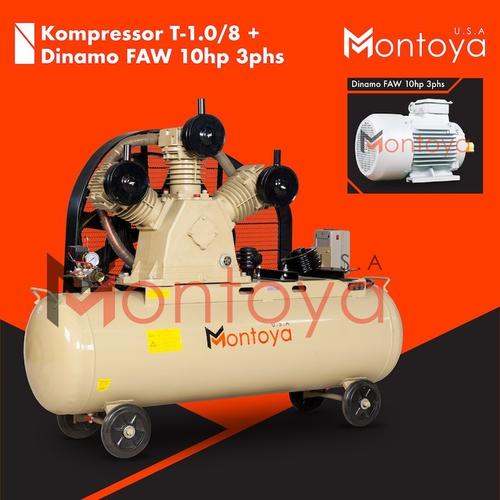 [EZM.1400231] Kompresor Angin 10 Pk 7,5 Kw + Dinamo 10 Hp 3 Phase Montoya U.S.A