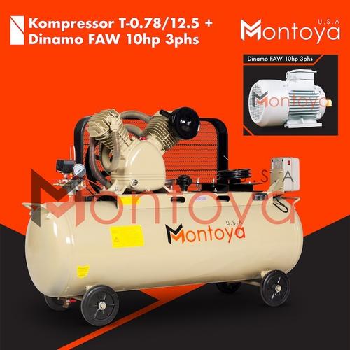 [EZM.1400234] Kompresor Udara 10 Hp 12,5 Bar Montoya + Dinamo 10 hp 3 phase