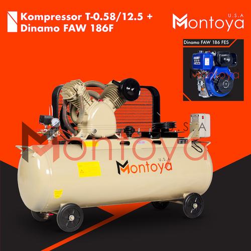 [EZM.1400263] Kompresor angin MONTOYA 7,5 hp High Pressure Engine Diesel FAW 186FES