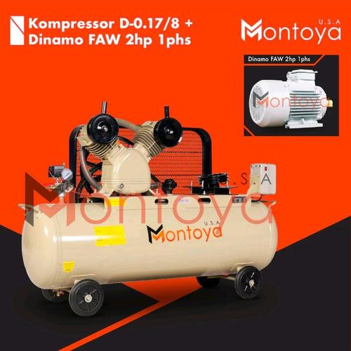 [EZM.1400271] Kompresor Angin 2 Hp Komplit Dinamo 2 Hp 1 Phase MONTOYA D-0.178/8